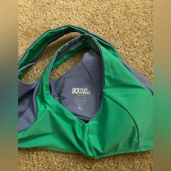 93 Play Street - Madi V Neck Bikini Top - Periwinkle - Picture 4 of 4